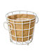 JK Home Decoration Mască pentru Ghiveci Metalică Albă 14x13x14 cm