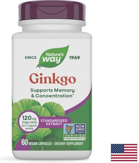 Nature's Way Гинко Билоба 60mg 2 Капсули