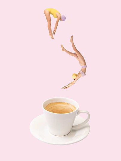 Poster Coffee Dive Pst25360 50cm X 70cm Premium Black Wooden Frame-62152pd127961f55323