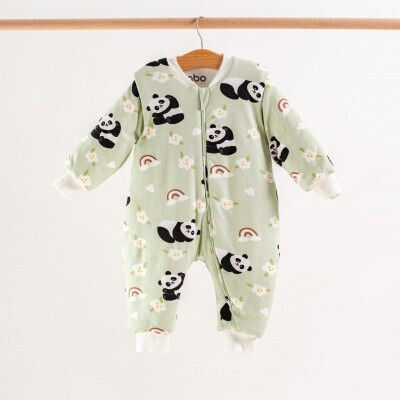 abo Winter Sleeping Bag with Detachable Sleeves Green