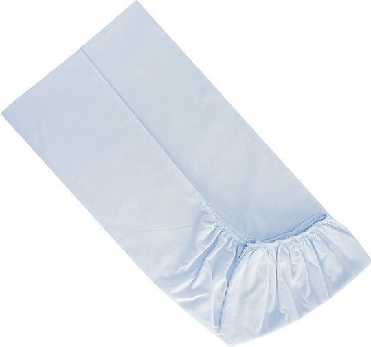 Lorelli Cearșaf de Bumbac pentru Pătuț, cu Elastic, Uni Albastru 70x140 cm