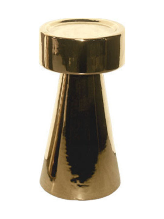 Marhome Ceramic Candle Holder in Gold 10x10x20 cm