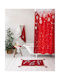 Nima Holly Night Duschvorhang aus Stoff 180 x 200 cm Red-White