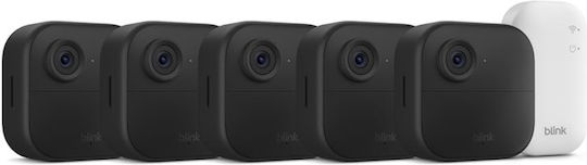 Blink Überwachungssystem mit 5 drahtlosen 1080p-Kameras und Monitor