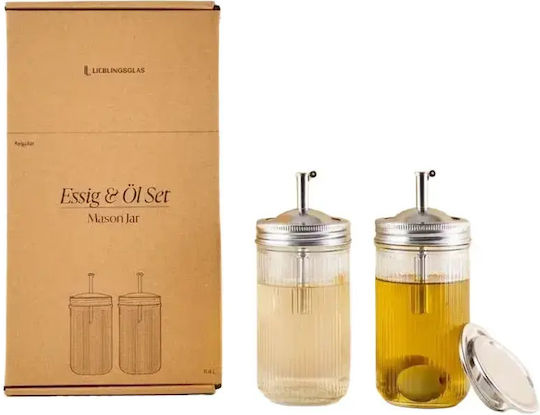 Lieblingsglas Set De Dozatoare Pentru Ulei Și Oțet Din Sticlă Cu Flux 400ml