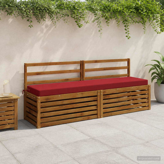 vidaXL Възглавница за градинска пейка Soest Червена 2 бр. 40x170 см.