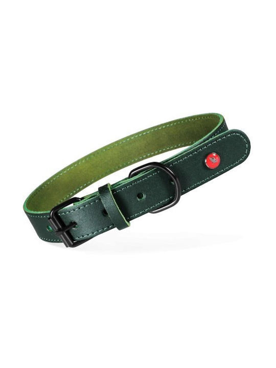 Zolux Classic Leather Dog Collar 50 Cm 20 Mm Green