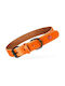 Zolux Classic Leather Dog Collar 45 Cm/18 Mm Orange