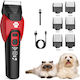 VGR Rechargeable Dog Grooming Clipper with Ceramic Blade and LED Indicator