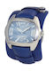 Men's 47mm Battery Watch with Blue Leather Strap