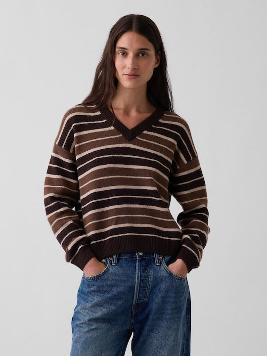 GAP Pulover Crop Damă Din Bumbac cu Decolteu în...