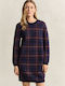 Mini-Hemdkleid aus Strick Darkblue