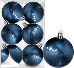 Set of 6 Copper Ball Ornaments 8cm