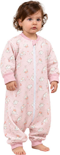 Kidizi Spring Sleeping Bag with Legs Elefun 1 Tog Pink with Detachable Sleeves