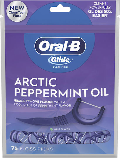 Oral-B Glide Κερωμένο Οδοντικό Νήμα με Λαβή σε Πράσινο χρώμα 75τμχ