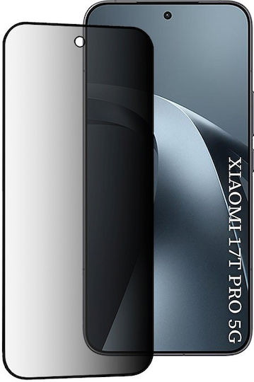 Techwave 5d Full Glue Privacy Tempered Glass Xiaomi 17t Pro Black