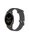 Garmin Vivoactive 4s 18 mm Ρολόι Σιλικόνινη Υφή Διαμαντιού Σκούρο Γκρι