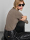 Damenbluse Taupe