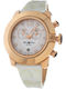 Women's Watch 44mm Battery Chronograph with White Metal Bracelet