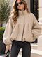 Damen-Pufferjacke für den Winter in Ecru
