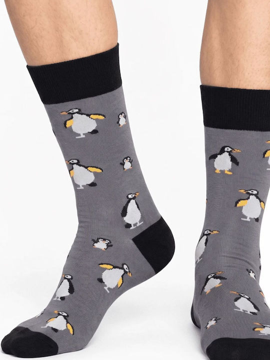 ME-WE Penguins Șosete Bărbătești Gri