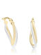 9K White Gold Hoop Earrings SK5007