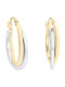 9K Gold and White Gold Hoop Earrings Sk5006