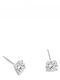 Solitaire Earrings 9K White Gold Zircon Sk5019