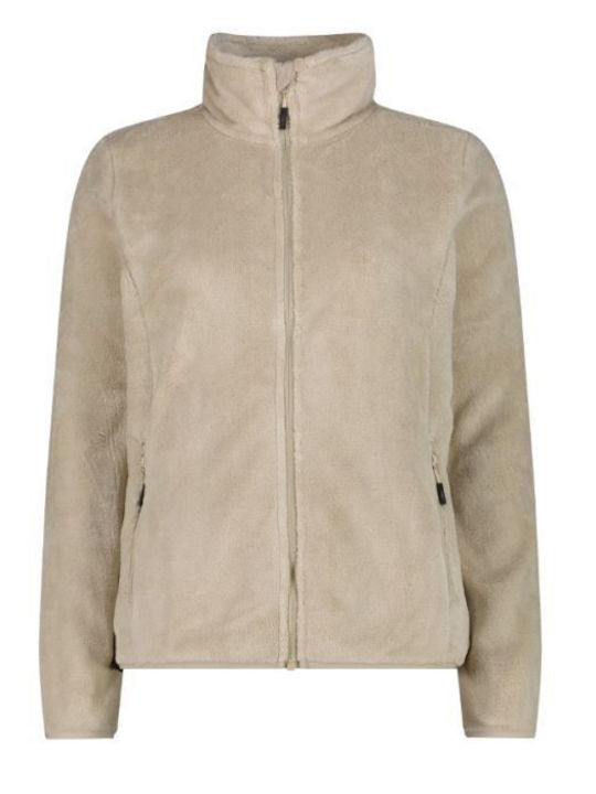CMP Fleece Women's Zip-Up Cardigan Khaki