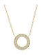 Chrilia 9K Gold Necklace with Zircon