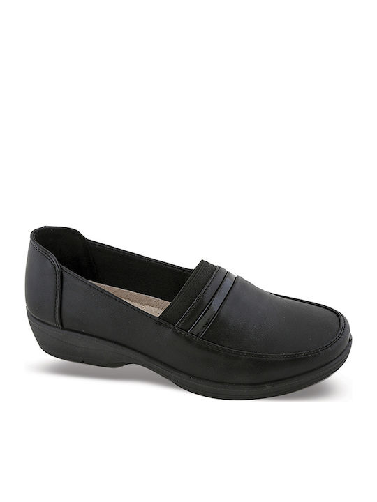 Leather Women's Moccasins in Black Colour