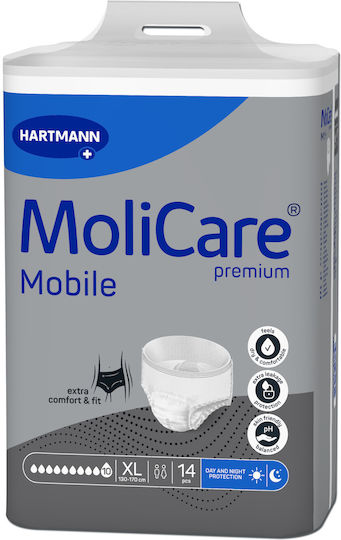Hartmann Molicare Premium Mobile 10-Drop Incontinence Underwear 14 Units XLarge 166043