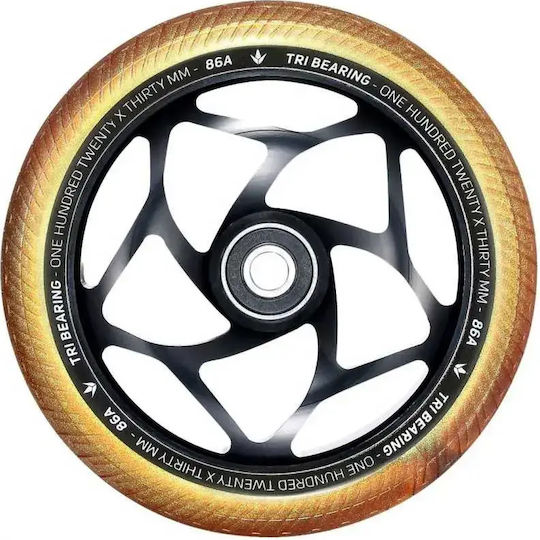 Blunt Tri Bearing Freestyle-Scooter-Rad 120 × 30 mm Schwarz-Goldfarben