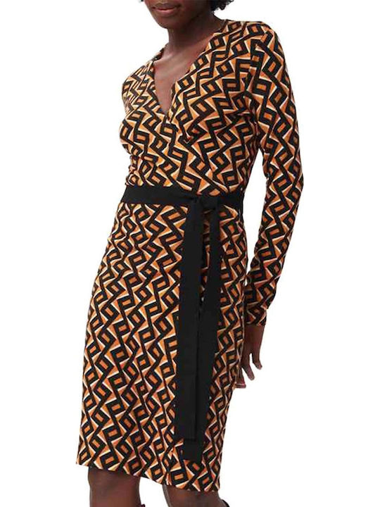 Diane Von Furstenberg Рокля Camel Diane Von Furstenberg Рокля Camel