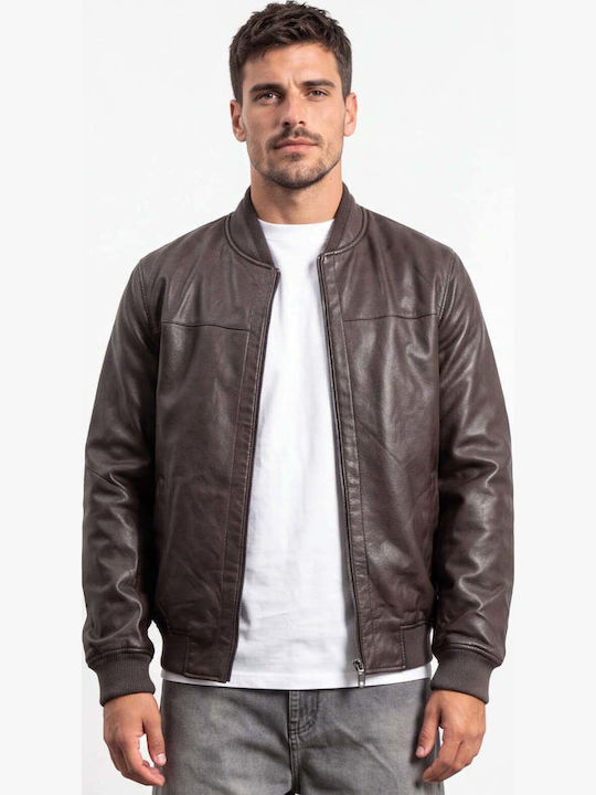 Lederjacke Braun