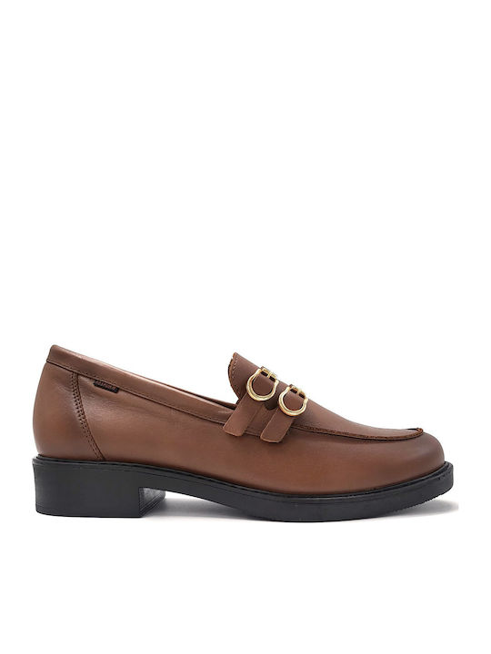 Ragazza Δερμάτινα Γυναικεία Loafers σε Ταμπά Χρώμα