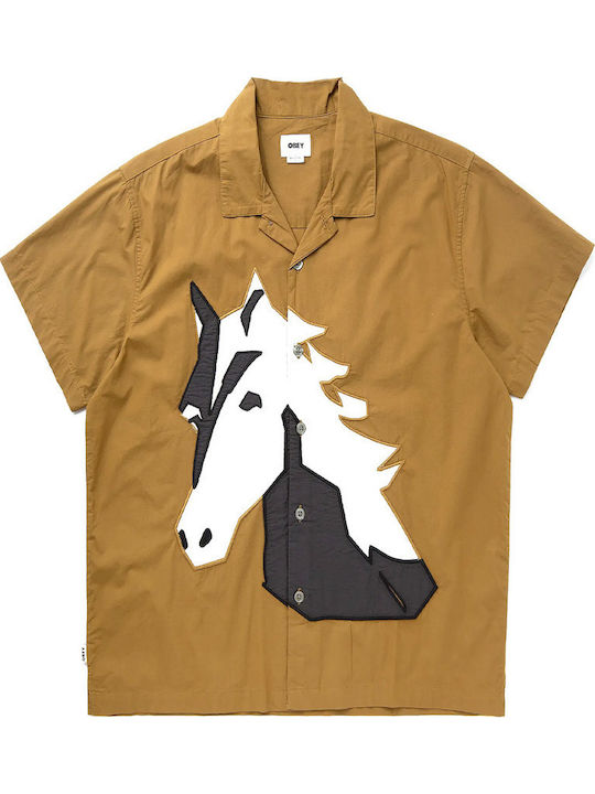 Obey Beau Woven Κοντομάνικο Πουκάμισο Breen Multi