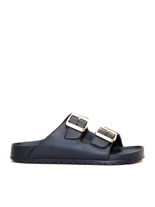 Ateneo Women's Flat Sandals Blue