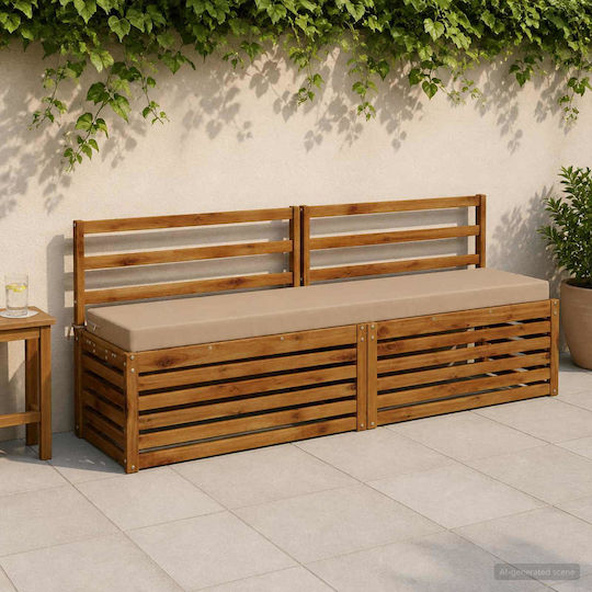vidaXL Pernă pentru Bancă de Grădină Soest Culoarea Nisipului 2 Buc. 170x40 cm