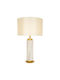 Zambelis Lights Nexor Table Lamp for E27 Socket with Beige Shade and White Base