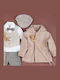 Bambolino Baptism Coat for Boy Sakis Beige