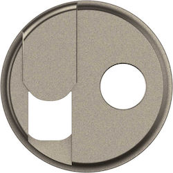 Celiane Telephone & TV Socket Plate Titanium