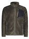 Herren Fleecejacke Olive-Anthrazit