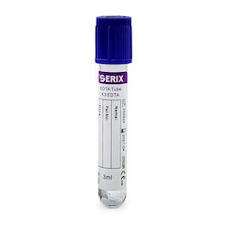 Vacutainer Αιματολογικών – K3 Edta Μωβ Πώμα Pet Serix 100 Τεμ 3ml