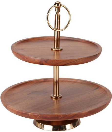 Koopman Holz-Etagere mit Standfuß