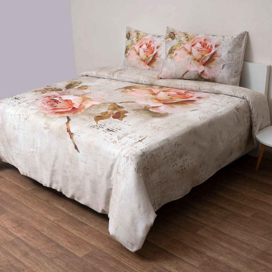 Anna Riska Super-Double Bed Sheet Set 240x270cm Ecru (2 pcs)