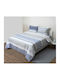 Anna Riska Super-Double Fitted Sheet Set 160x200+25 cm Hunter Blue (4 pcs)