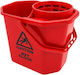 IPC Pulex Plastic Bucket with Wringer Capacity 12 L Red