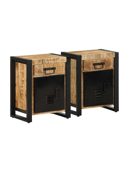 Bedside Tables Solid Wood Brown 2 pcs 40x30x50cm