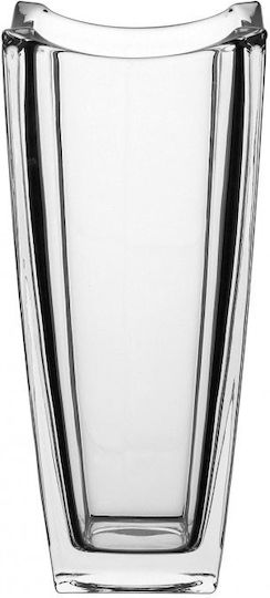 Karvounis Decorative Glass Vase Transparent 14x14xH30cm